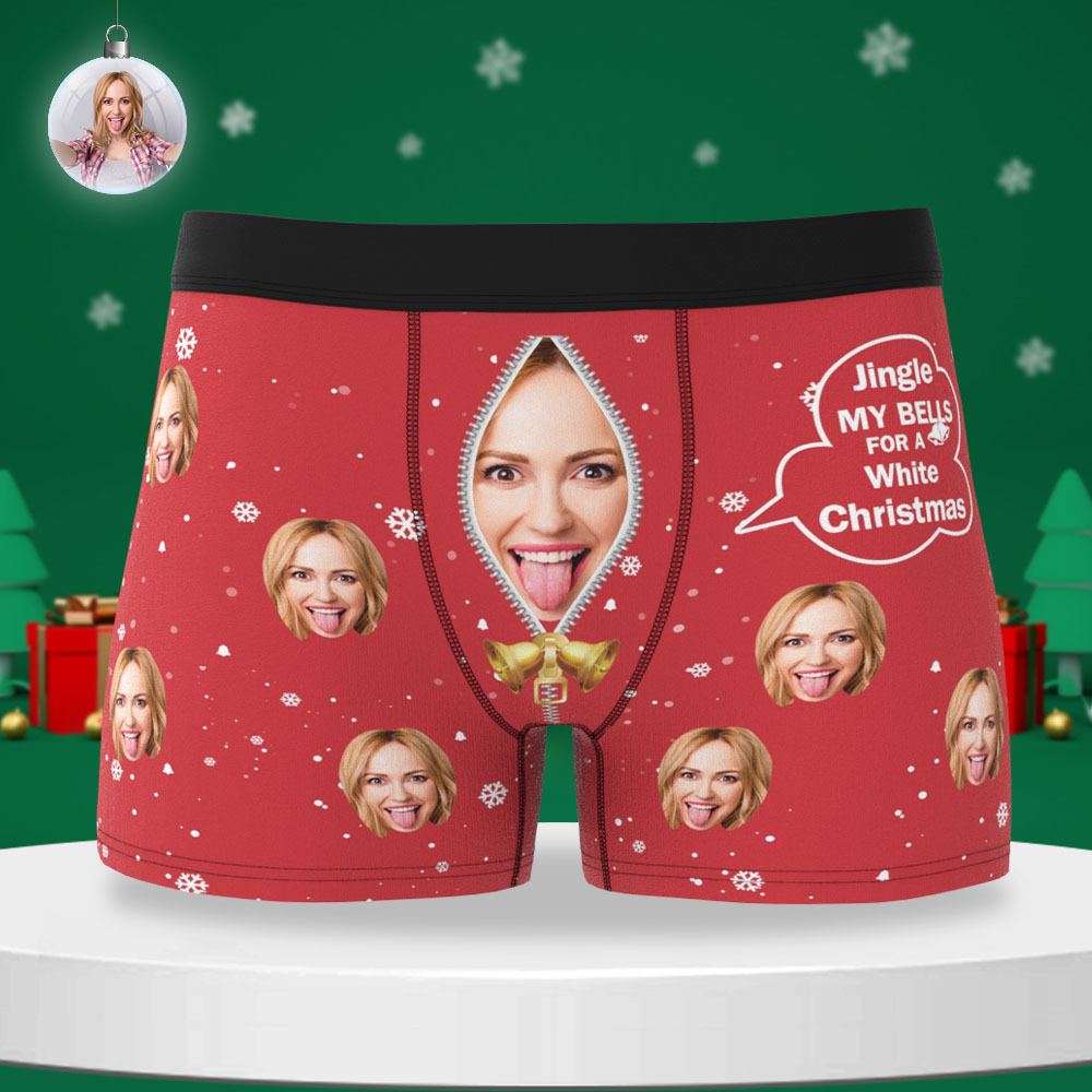 Benutzerdefinierte Gesicht Boxershorts Herren Gesichtsunterwäsche Weihnachtsgeschenk Turn Me On Coloful Light Boxer - FotoSocken