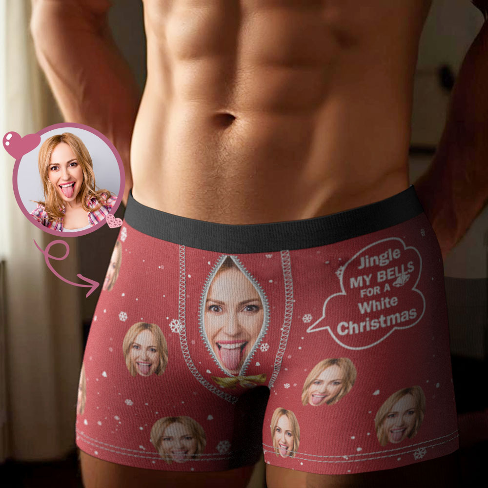 Benutzerdefinierte Gesicht Boxershorts Herren Gesichtsunterwäsche Weihnachtsgeschenk Turn Me On Coloful Light Boxer - FotoSocken