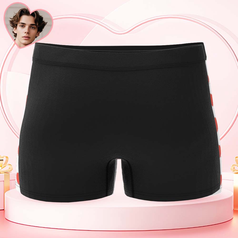 Benutzerdefinierte Herren-gesichtsboxer „i Love My Wife Boxer", Personalisierte Gürtelfarbe, Gesichtsboxer, Valentinstag-unterwäsche - FotoSocken