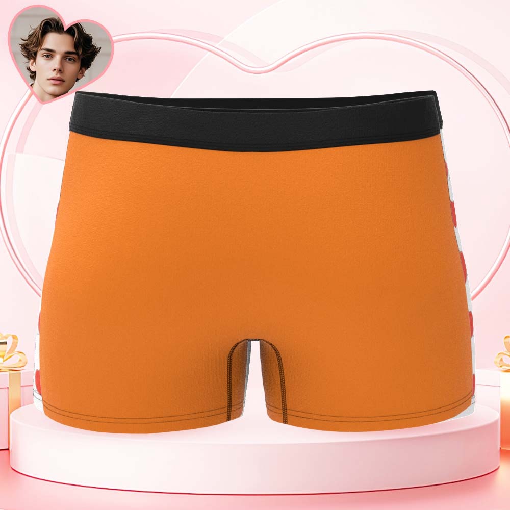 Benutzerdefinierte Herren-gesichtsboxer „i Love My Wife Boxer", Personalisierte Gürtelfarbe, Gesichtsboxer, Valentinstag-unterwäsche - FotoSocken