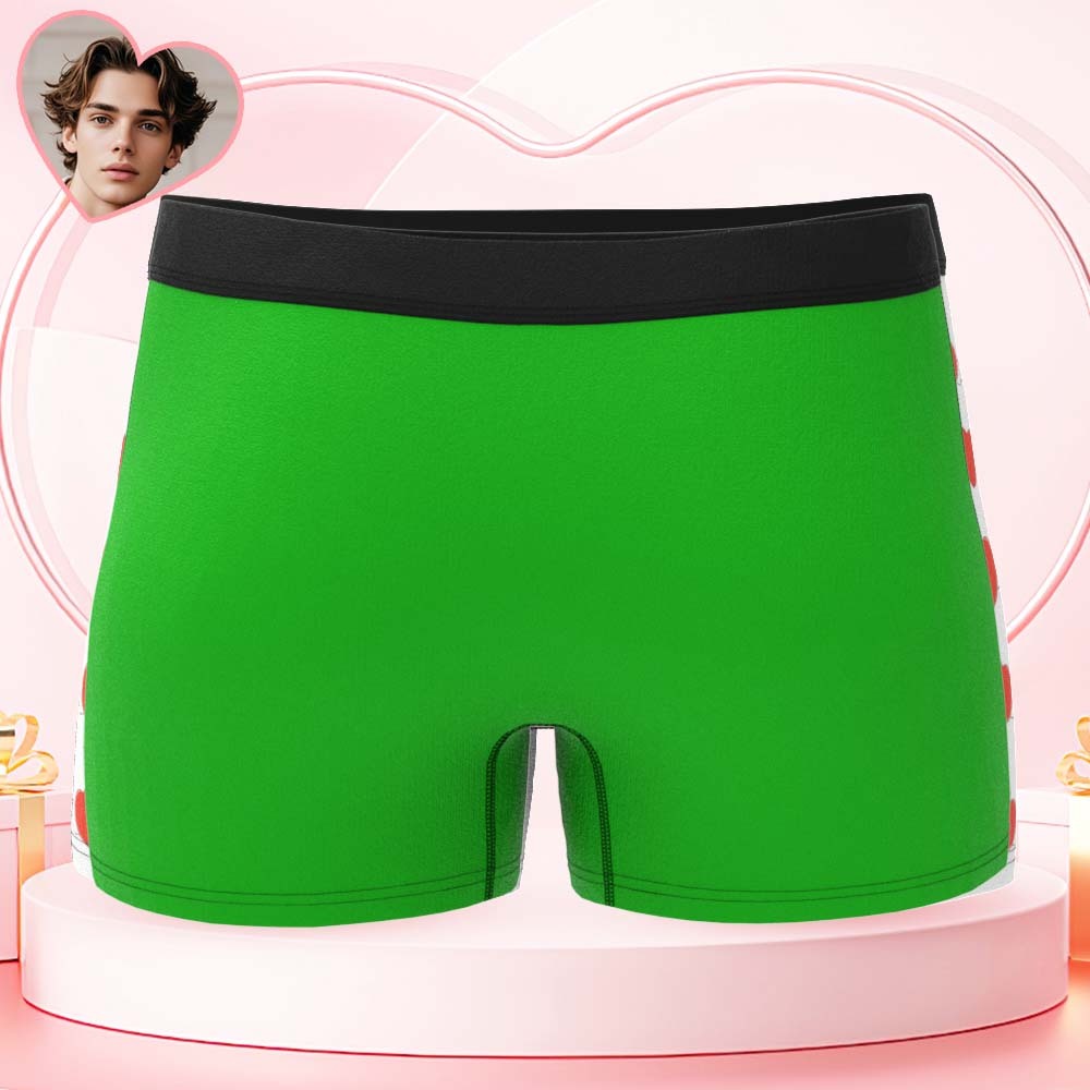 Benutzerdefinierte Herren-gesichtsboxer „i Love My Wife Boxer", Personalisierte Gürtelfarbe, Gesichtsboxer, Valentinstag-unterwäsche - FotoSocken