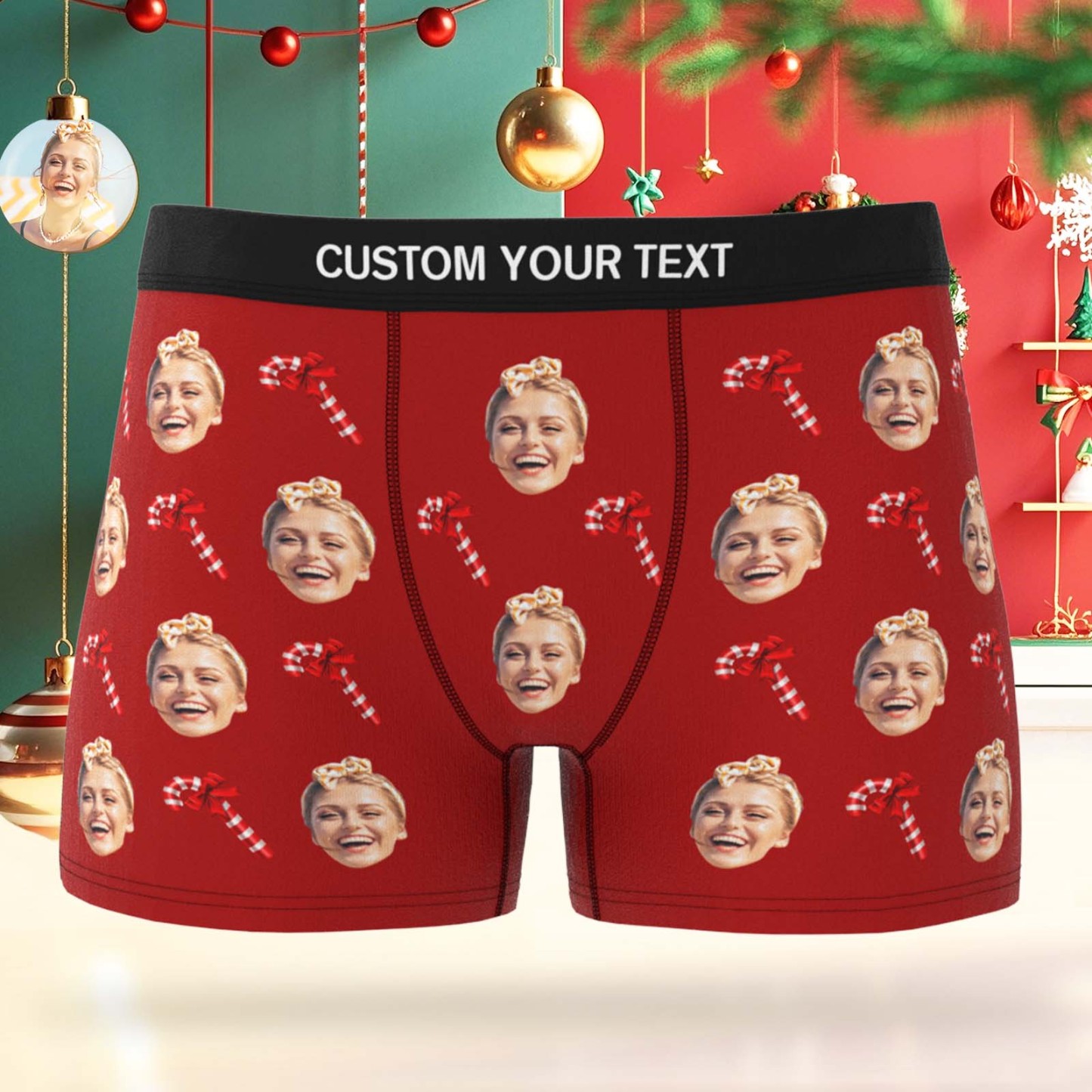 Personalisierte Boxershorts Mit Gesichtsmotiv – Lustiges Geschenk Für Männer – Weihnachtsgeschenk - FotoSocken
