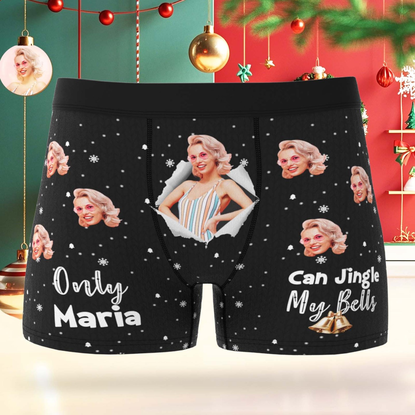 Personalisierte Boxershorts Mit Gesichtsmotiv – Lustiges Weihnachtsgeschenk Für Männer! - FotoSocken