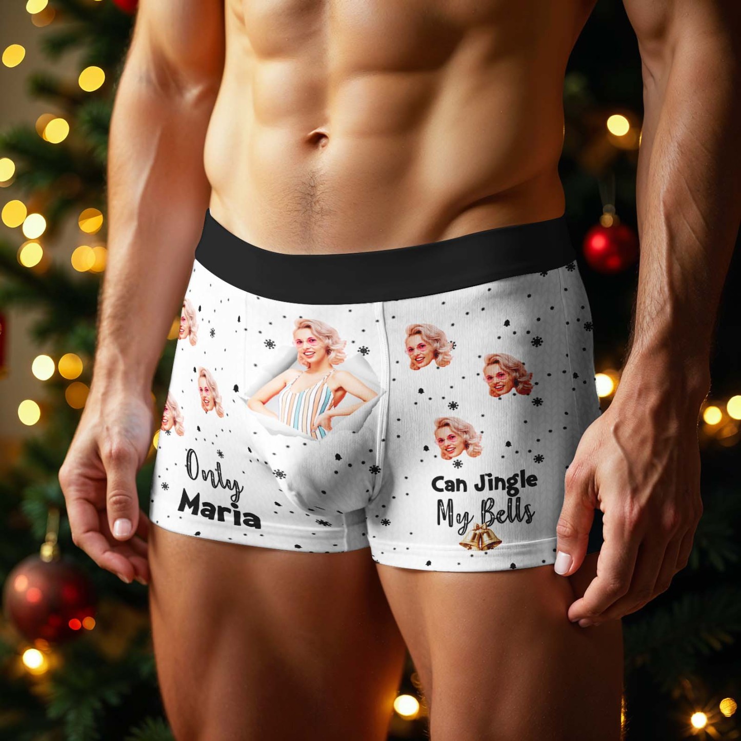 Personalisierte Boxershorts Mit Gesichtsmotiv – Lustiges Weihnachtsgeschenk Für Männer! - FotoSocken