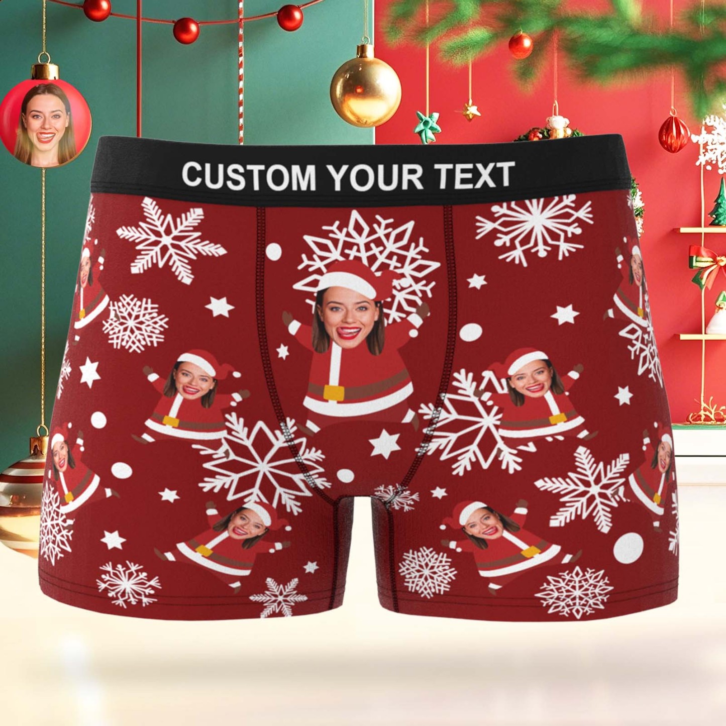 Personalisierte Boxershorts Mit Foto – Lustiges Weihnachtsgeschenk Für Herren - FotoSocken