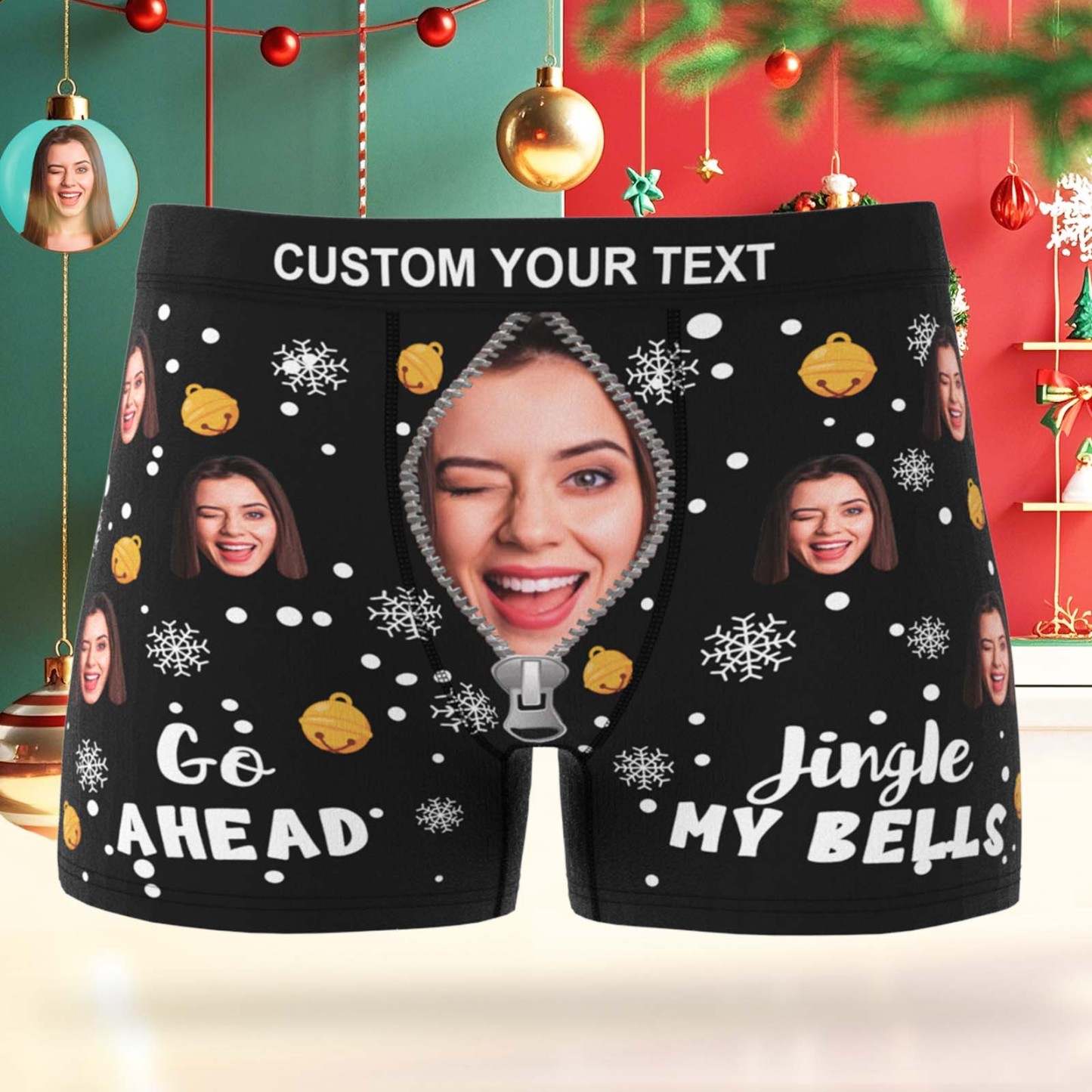 Personalisierte Boxershorts Mit Foto – Lustiges Weihnachtsgeschenk Für Herren - FotoSocken