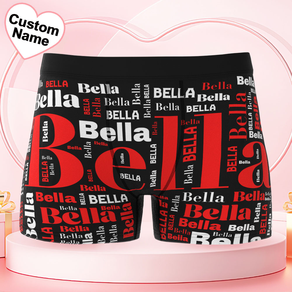 Herrenunterwäsche Mit Individuellem Namen, Herren-boxershorts, Personalisierte Boxershorts - FotoSocken