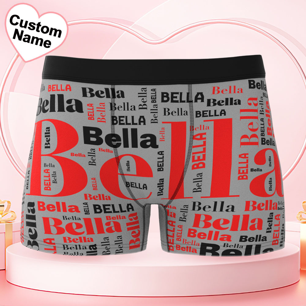 Herrenunterwäsche Mit Individuellem Namen, Herren-boxershorts, Personalisierte Boxershorts - FotoSocken