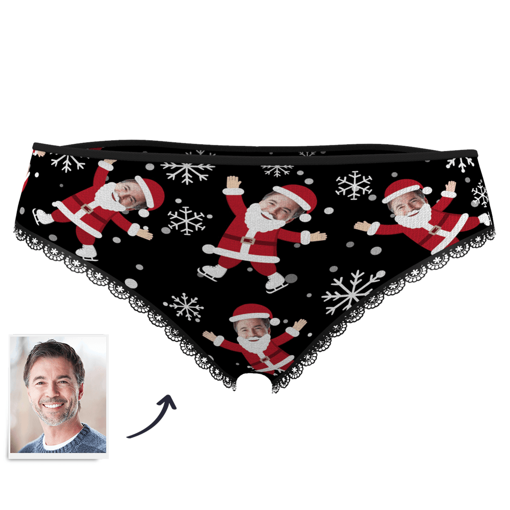 Fröhliche Weihnachten Kundenspezifische Gesicht Boxershorts Unterhose