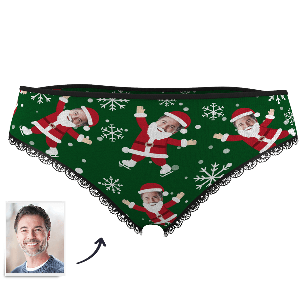 Fröhliche Weihnachten Kundenspezifische Gesicht Boxershorts Unterhose