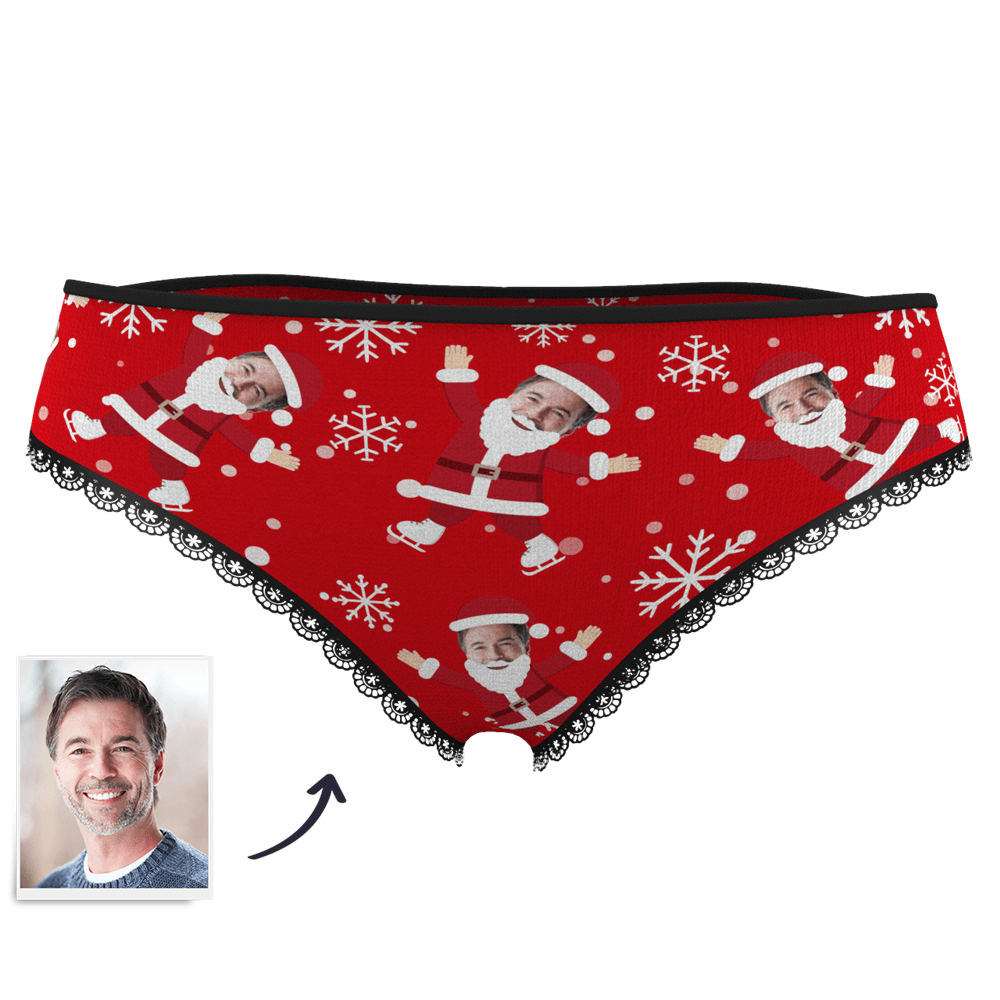 Fröhliche Weihnachten Kundenspezifische Gesicht Boxershorts Unterhose