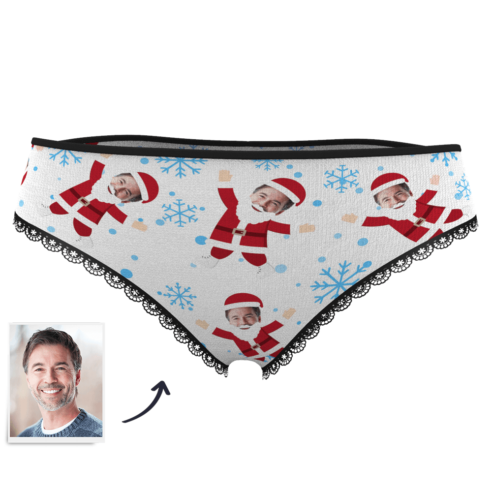 Fröhliche Weihnachten Kundenspezifische Gesicht Boxershorts Unterhose