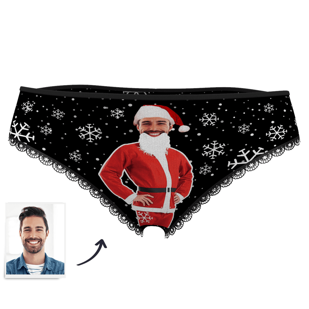 Fröhliche Weihnachten Kundenspezifische Gesicht Boxershorts Unterhose