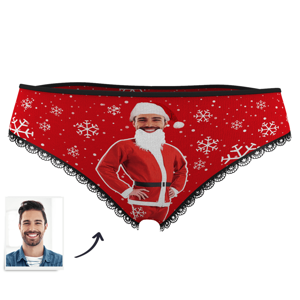 Fröhliche Weihnachten Kundenspezifische Gesicht Boxershorts Unterhose