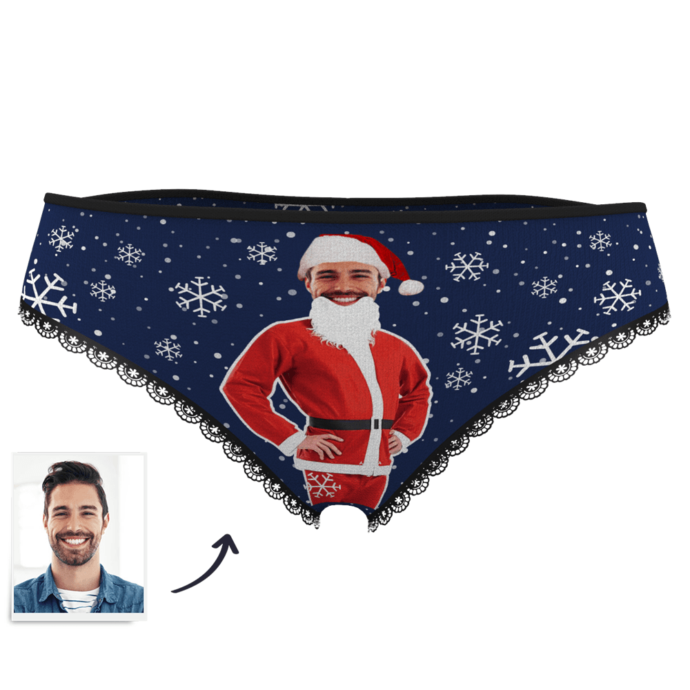 Fröhliche Weihnachten Kundenspezifische Gesicht Boxershorts Unterhose