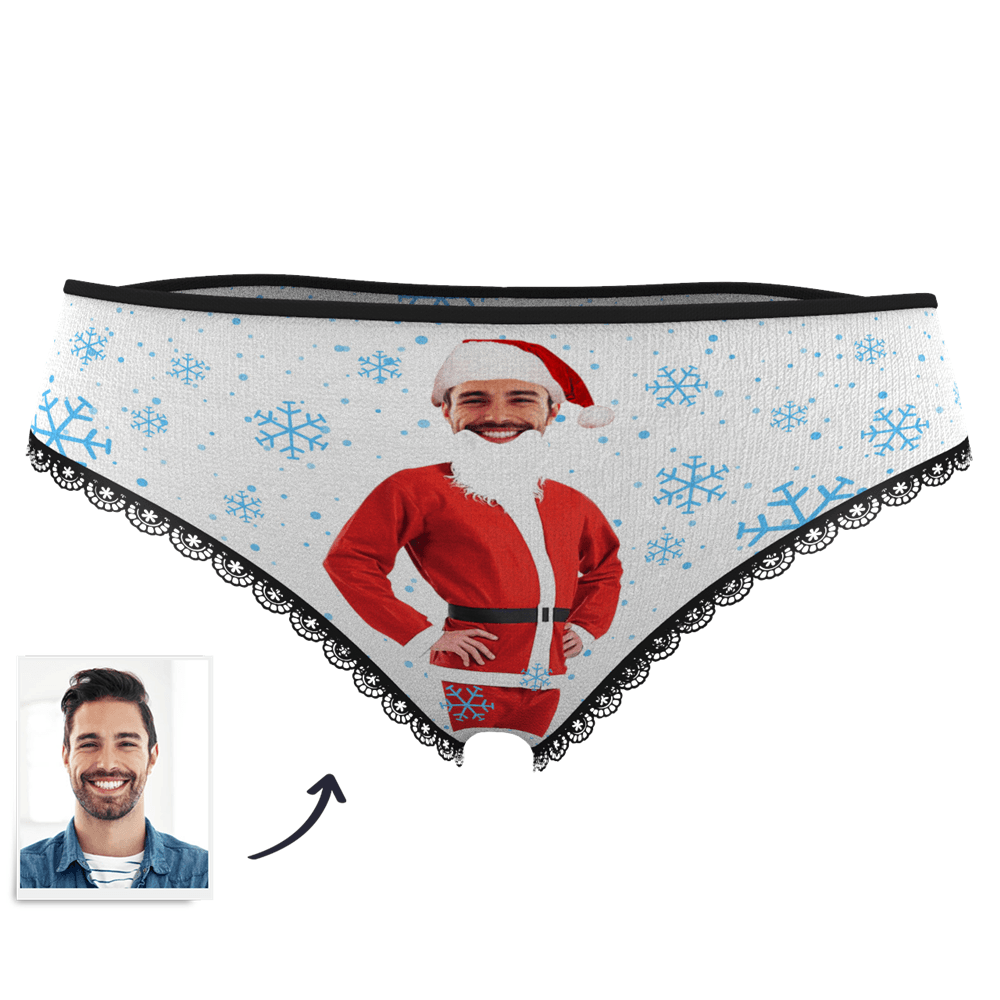 Fröhliche Weihnachten Kundenspezifische Gesicht Boxershorts Unterhose