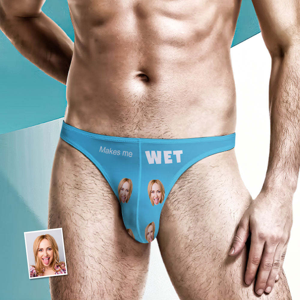 Custom Face Herren-tanga – Makes Me Wet Herren-slip -