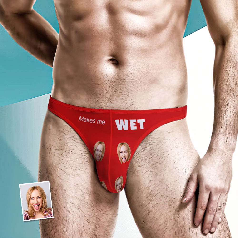 Custom Face Herren-tanga – Makes Me Wet Herren-slip -