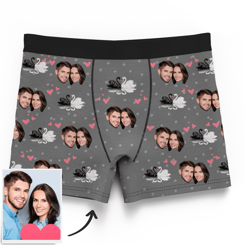 Valentinstag Geschenk Gesicht Foto Boxershorts