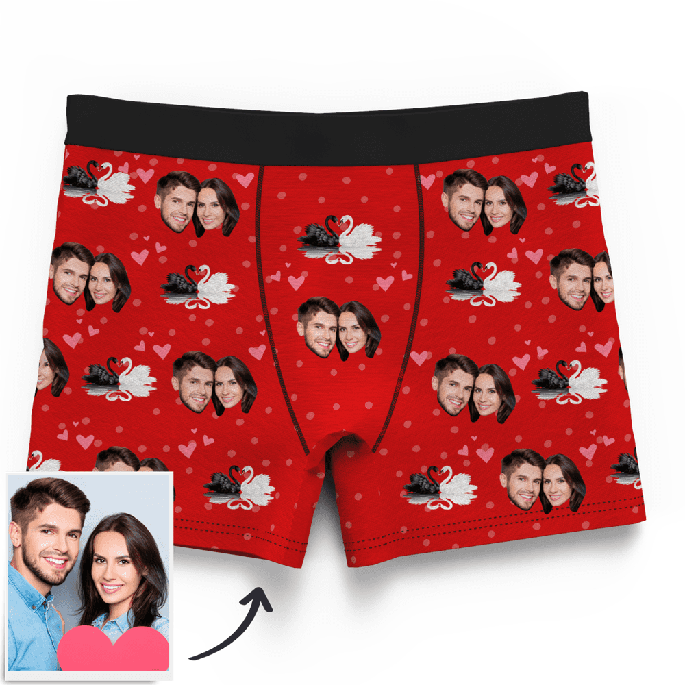 Valentinstag Geschenk Gesicht Foto Boxershorts