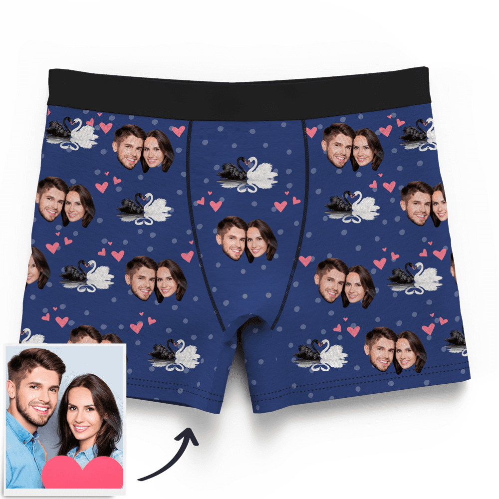 Valentinstag Geschenk Gesicht Foto Boxershorts