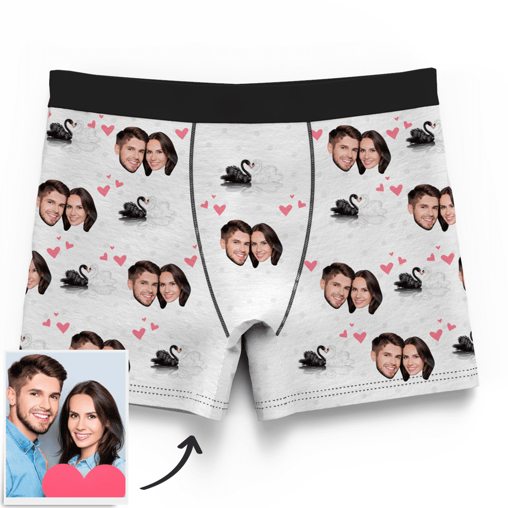 Valentinstag Geschenk Gesicht Foto Boxershorts