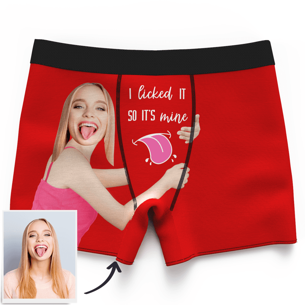 Valentinstag Geschenk Gesicht Foto Boxershorts