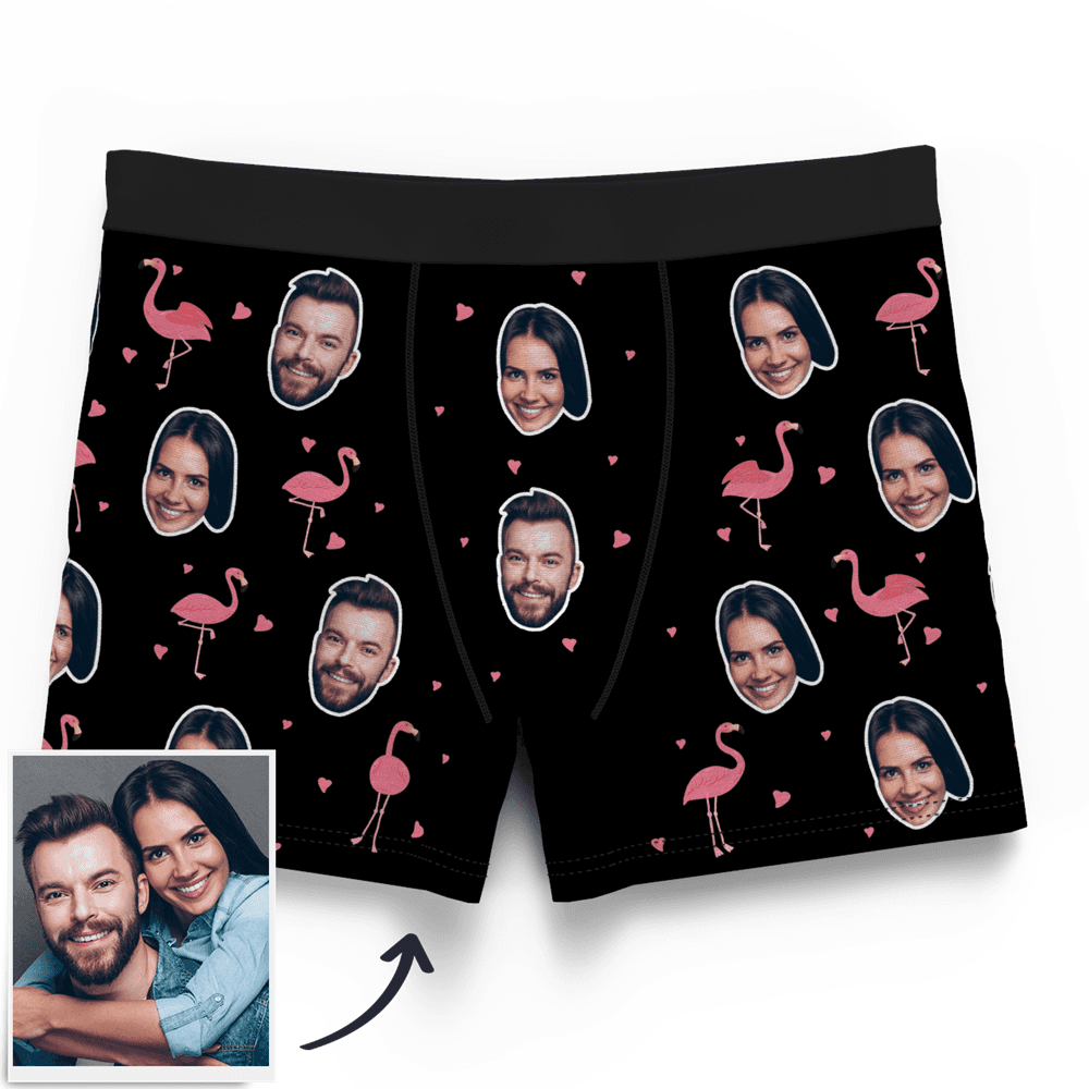 Valentinstag Geschenk Gesicht Foto Boxershorts