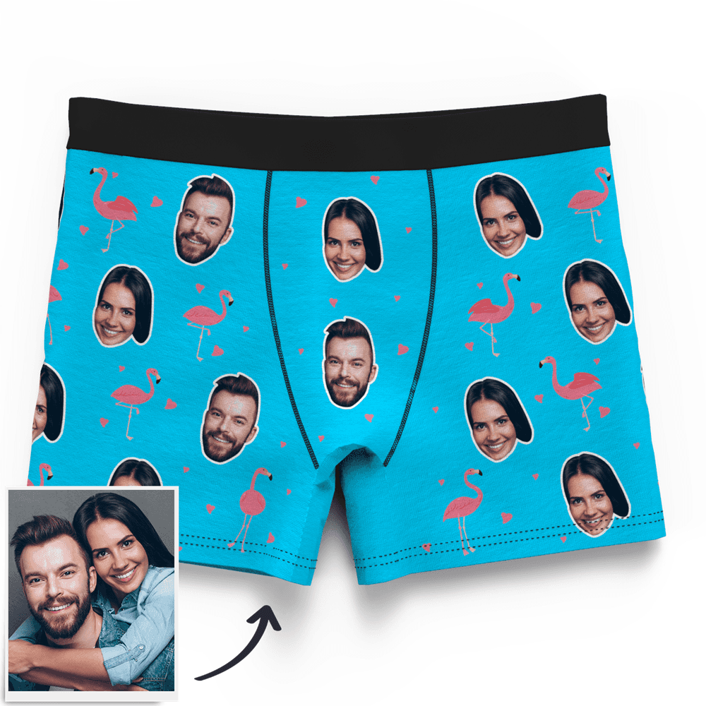 Valentinstag Geschenk Gesicht Foto Boxershorts