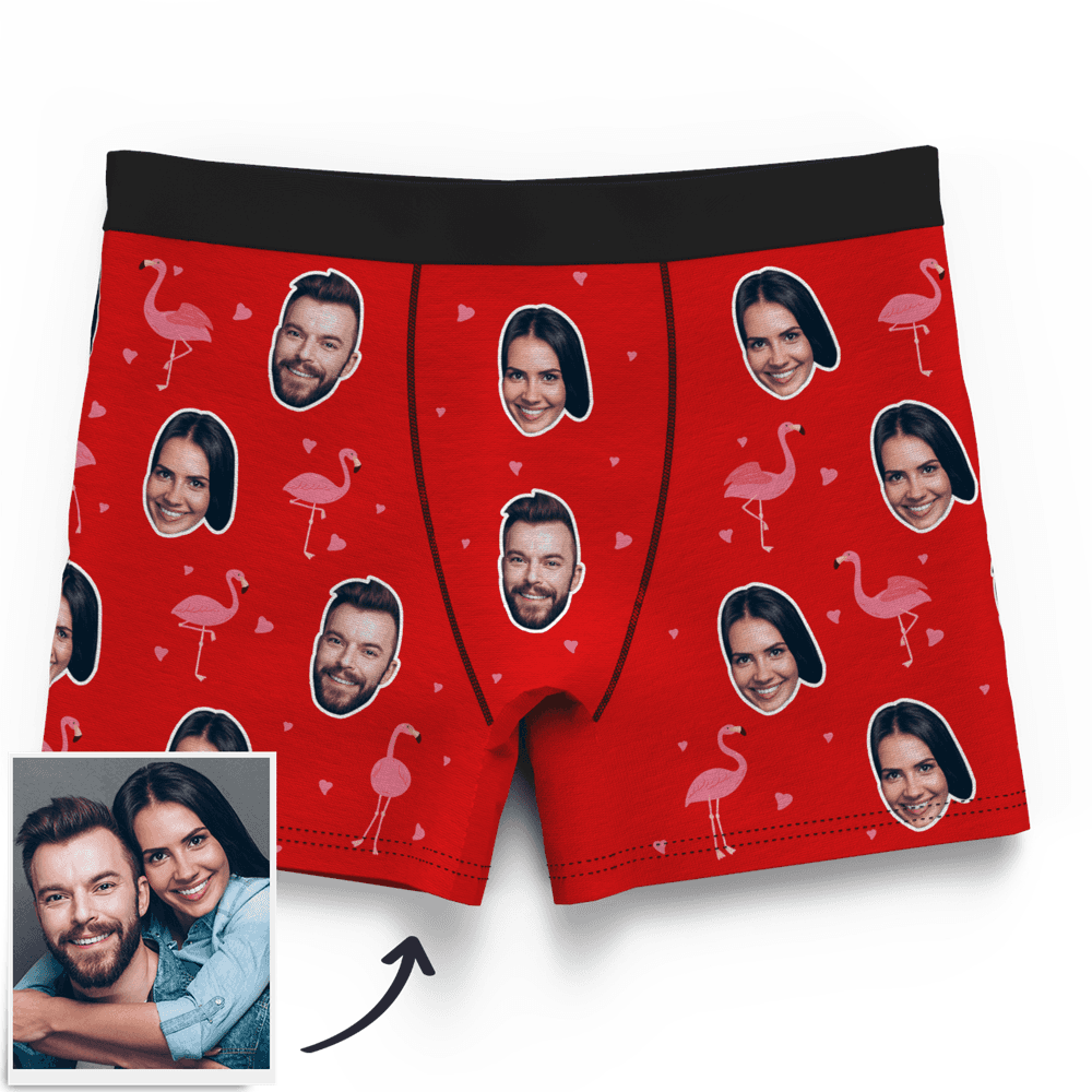 Valentinstag Geschenk Gesicht Foto Boxershorts