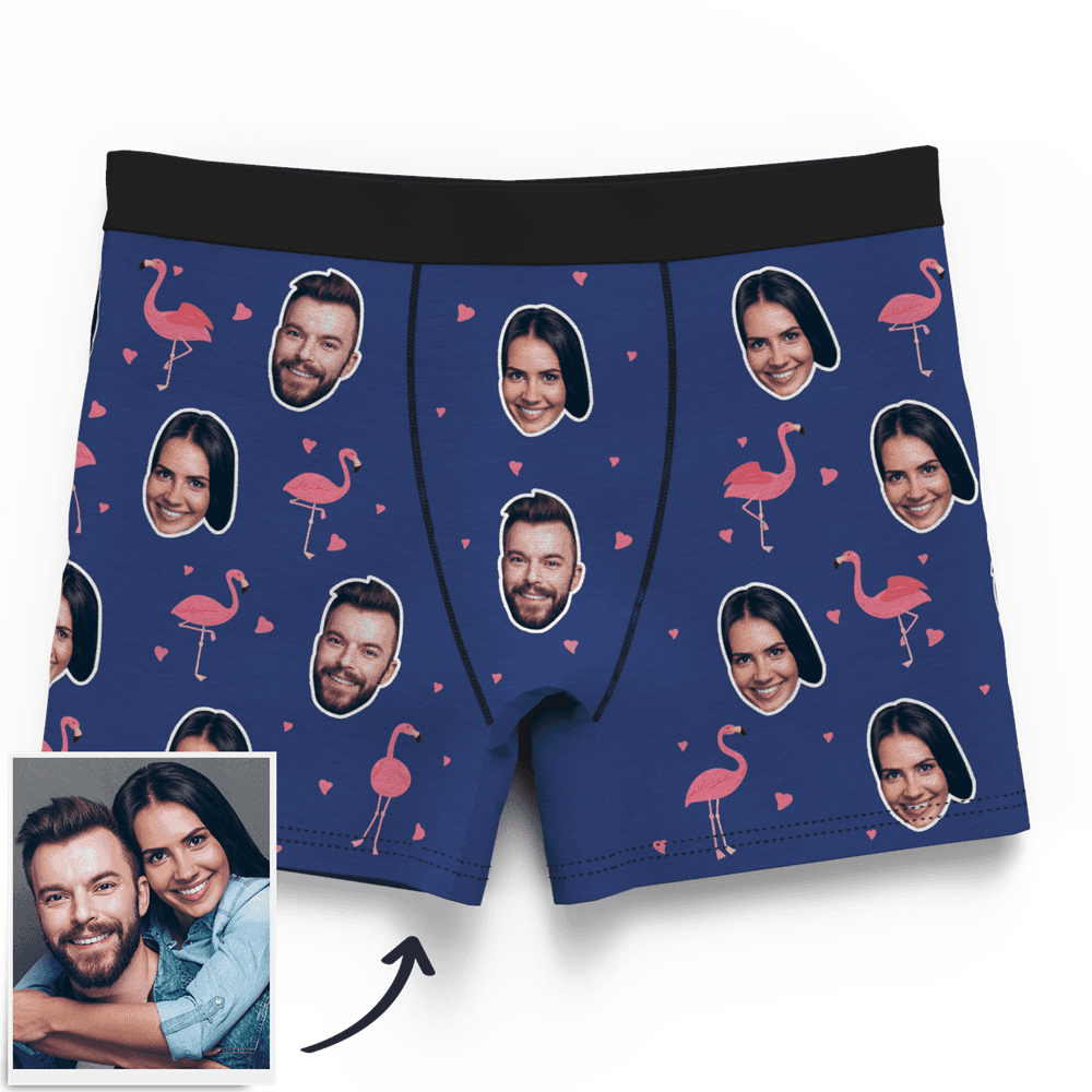 Valentinstag Geschenk Gesicht Foto Boxershorts