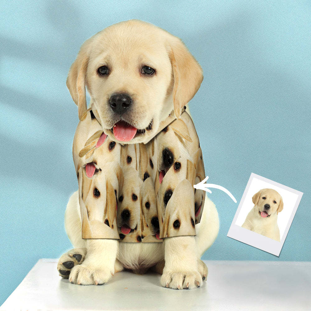 Custom Face Hawaiian Dog Shirt Personalisiertes Lustiges Haustier-strand-shirt Kleidet Geschenk Für Haustiere -