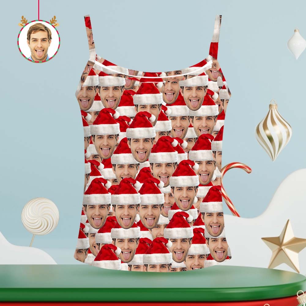 Weihnachtsnachtwäsche-weihnachtsmütze Der Benutzerdefinierten Gesichts-mash-pyjama-frauen - 