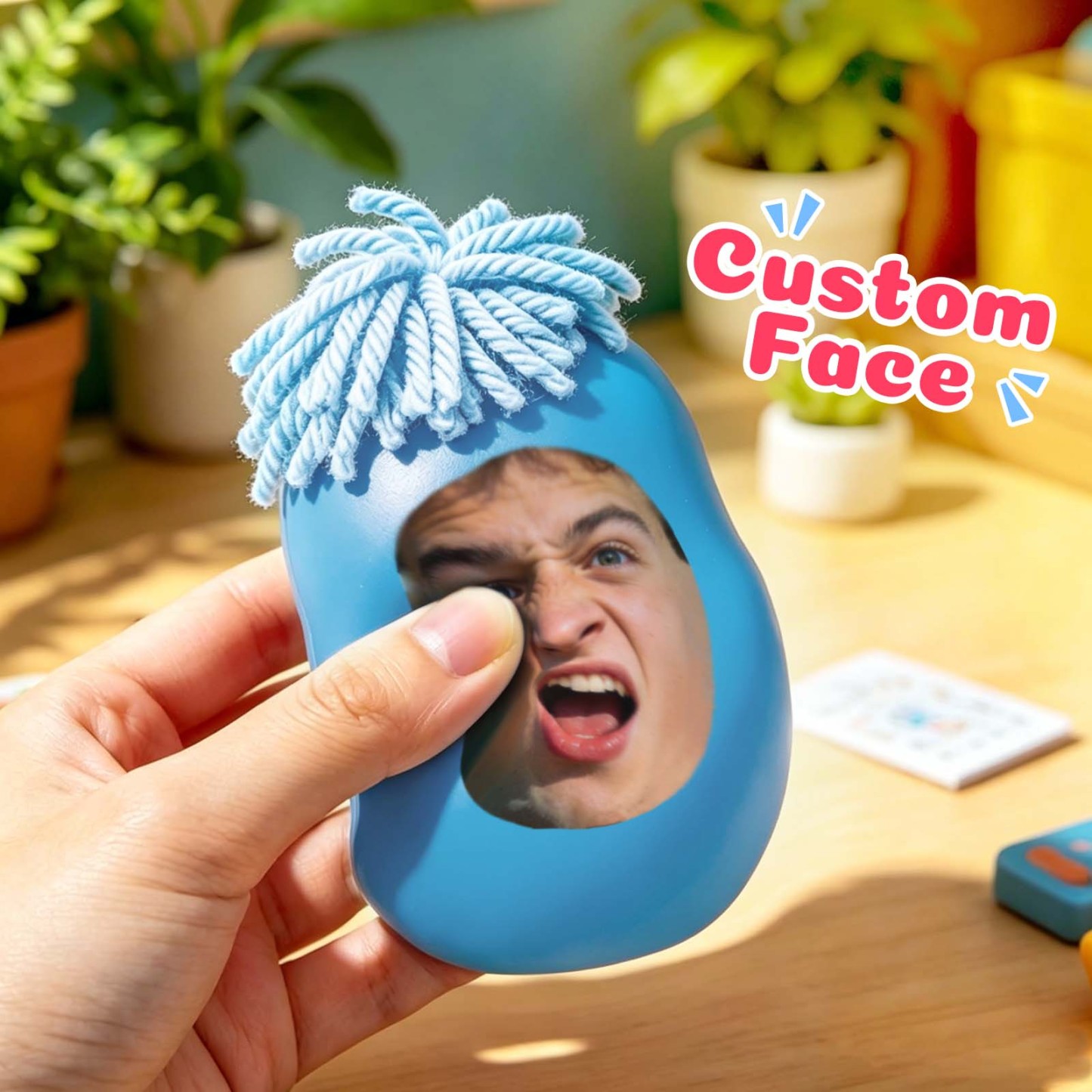 Individuell Gestaltbares Gesichts-Quetschspielzeug – Verwandle Dein Foto In Eine Lustige Stressabbau-Puppe - FotoSocken