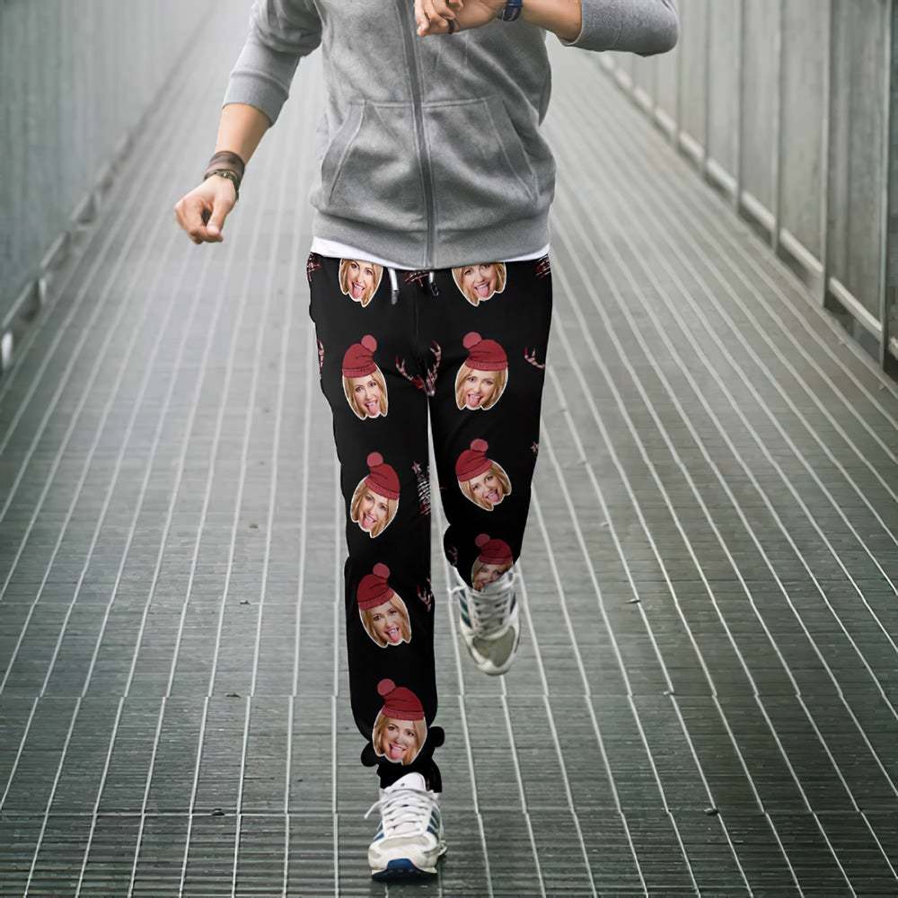 Benutzerdefinierte Freundin Gesicht Jogginghose Unisex Jogger Geschenk Für Liebhaber -