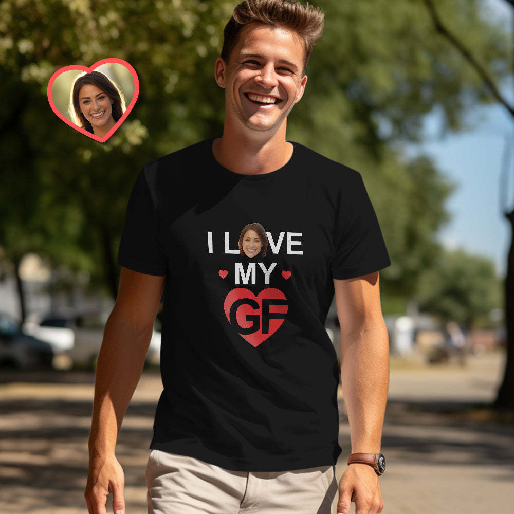 Passende Individuelle Paar-t-shirts „i Love My Bf I Love My Gf“ Zum Valentinstag -
