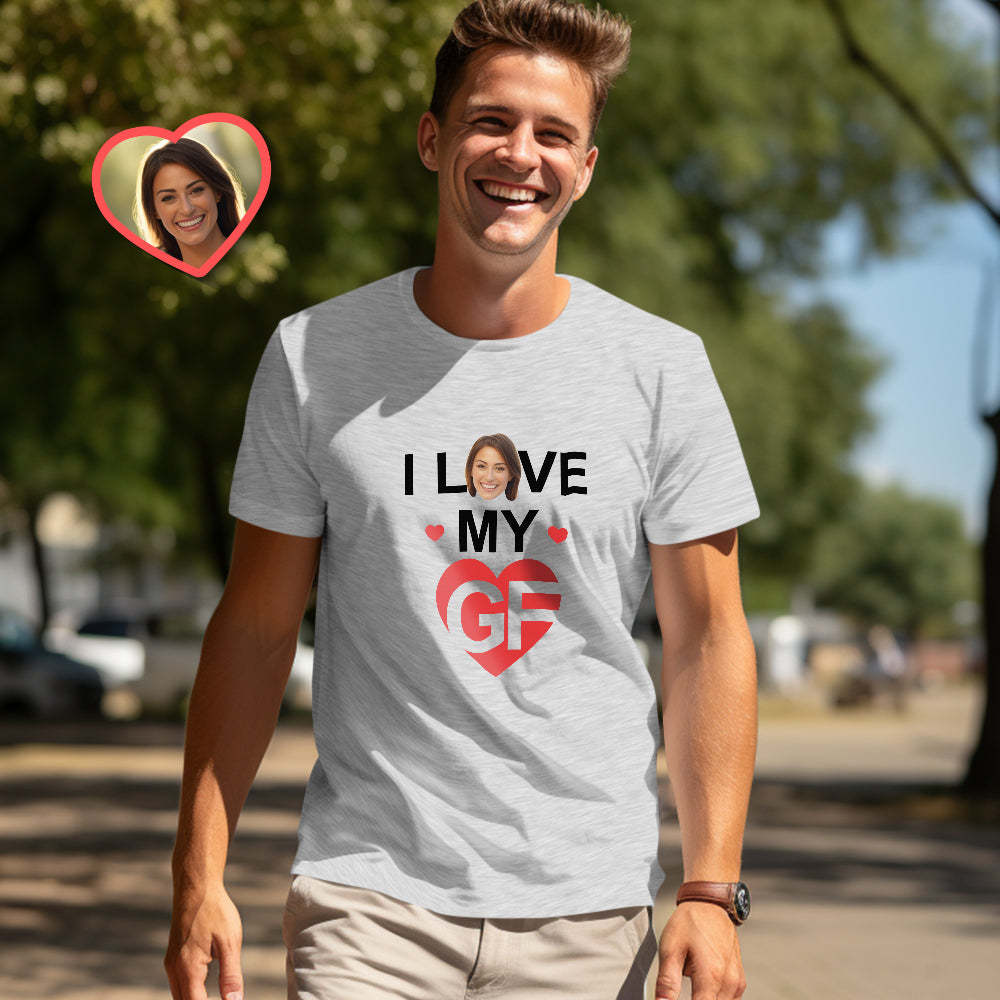 Passende Individuelle Paar-t-shirts „i Love My Bf I Love My Gf“ Zum Valentinstag -