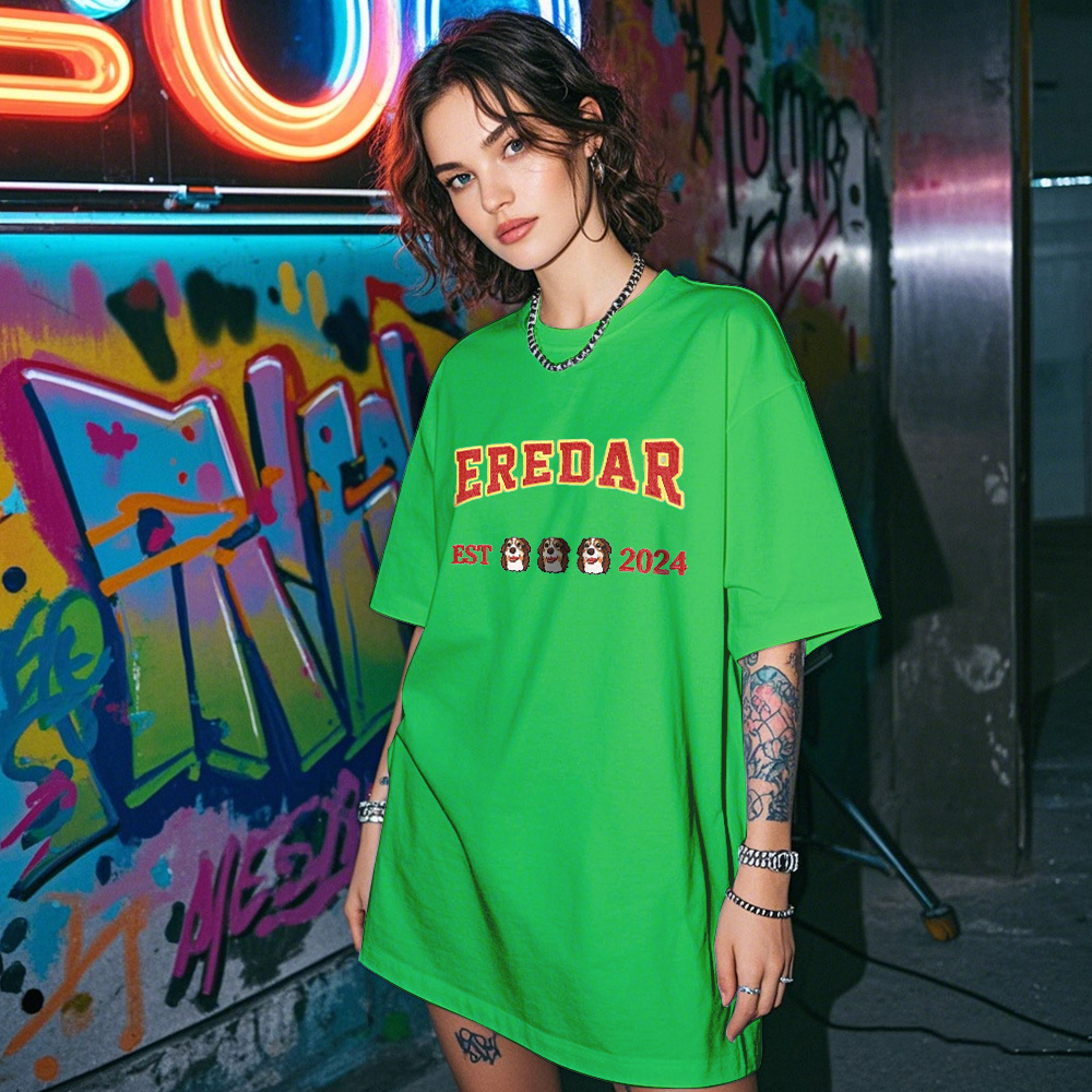 Personalisiertes Foto-vintage-t-shirt, Personalisiertes Foto-namen-haustier-stick-t-shirt Für Haustierliebhaber - FotoSocken