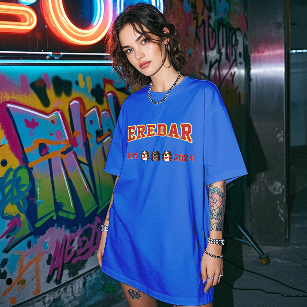 Personalisiertes Foto-vintage-t-shirt, Personalisiertes Foto-namen-haustier-stick-t-shirt Für Haustierliebhaber - FotoSocken