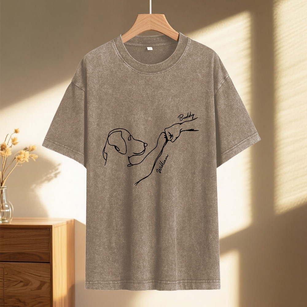 Benutzerdefinierte Pet Name Mash T-shirt Personalisierte Multicolor Papa Lustige Shirt Geschenk - FotoSocken