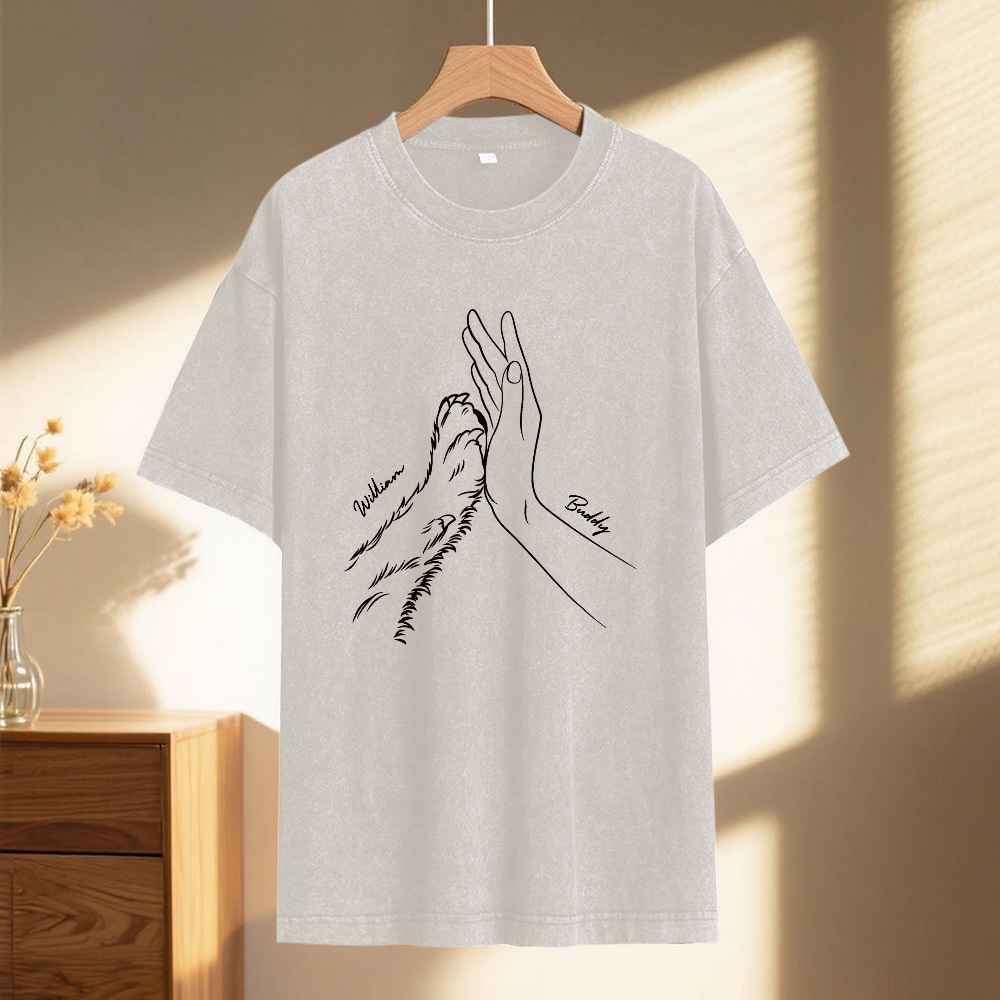 Benutzerdefinierte Pet Name Mash T-shirt Personalisierte Multicolor Papa Lustige Shirt Geschenk - FotoSocken