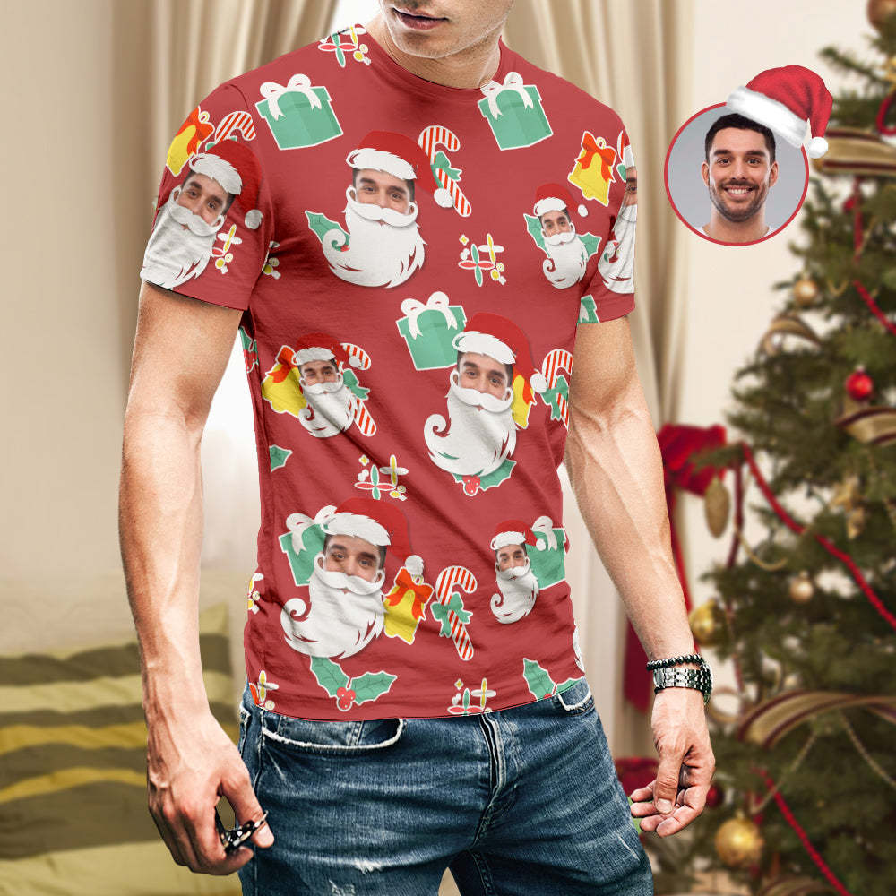 Kundenspezifisches Gesichts-t-shirt Weihnachten Bell Personalisierte Weihnachtsgeschenke - 