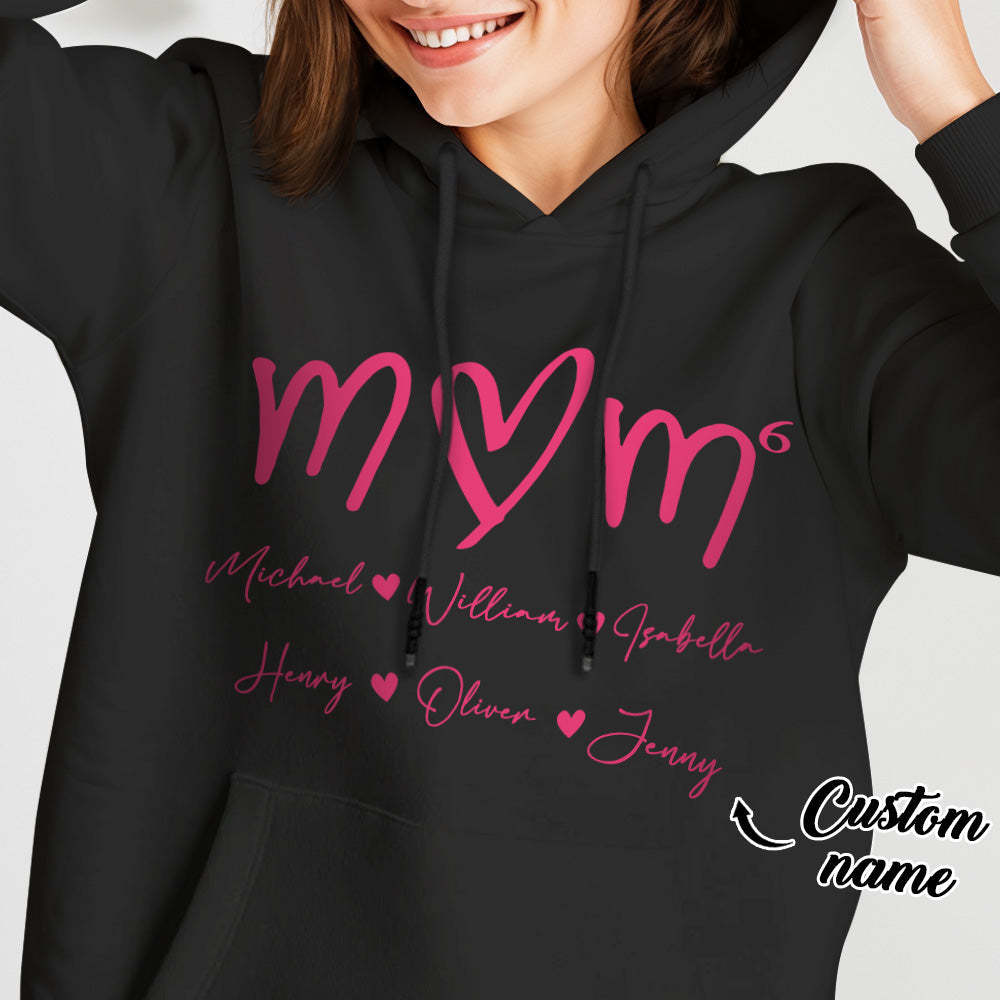 Personalisierter Mama-hoodie Mit Kindernamen, Personalisierter Namens-hoodie Als Muttertagsgeschenk -