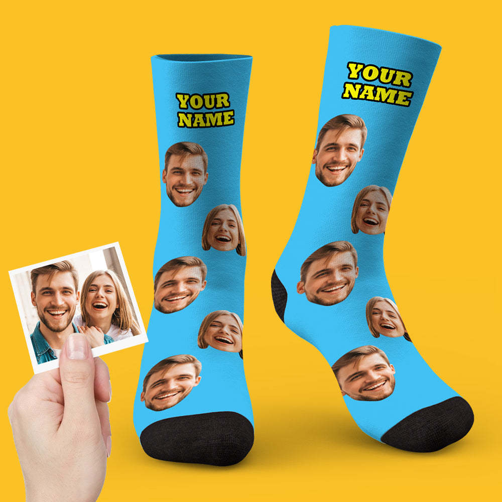 Benutzerdefinierte Foto Gesichts Socken Bunt