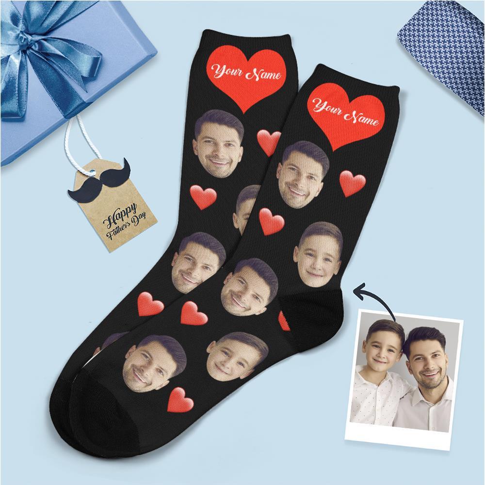Benutzerdefinierte Foto Socken Liebe Herz Gesichtssocken