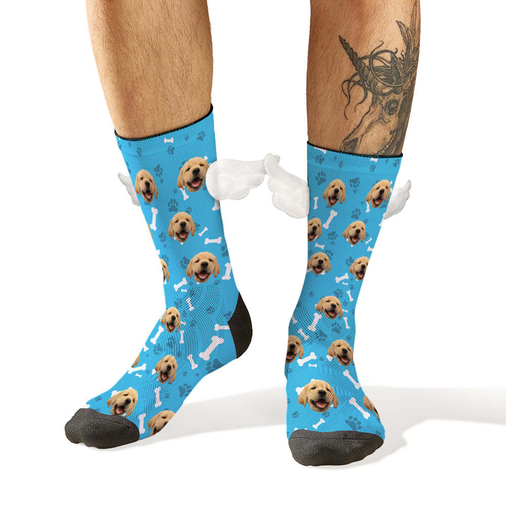Benutzerdefinierte Hundegesichtssocken 3d-magnetflügelsocken Für Haustierliebhaber -