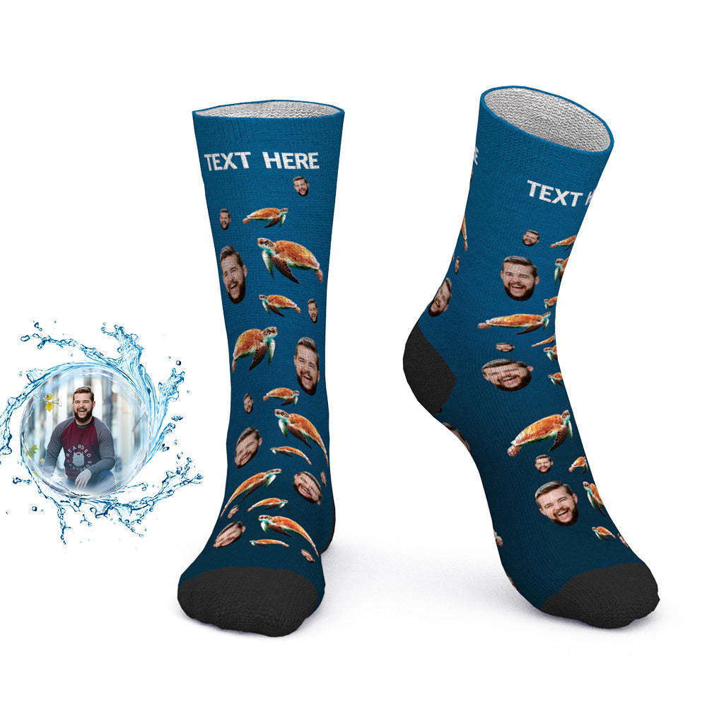 Benutzerdefinierte Gesicht Socken Meeresschildkröte Foto - 