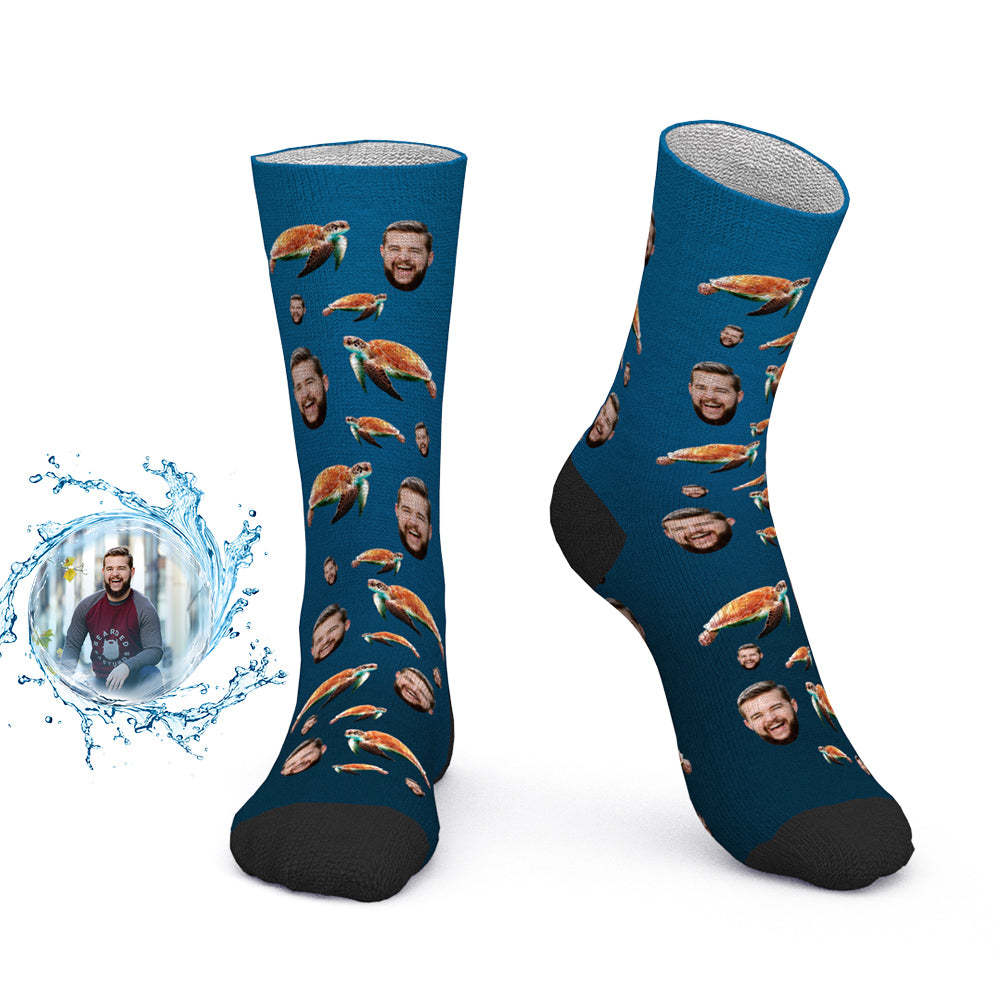 Benutzerdefinierte Gesicht Socken Meeresschildkröte Foto - 