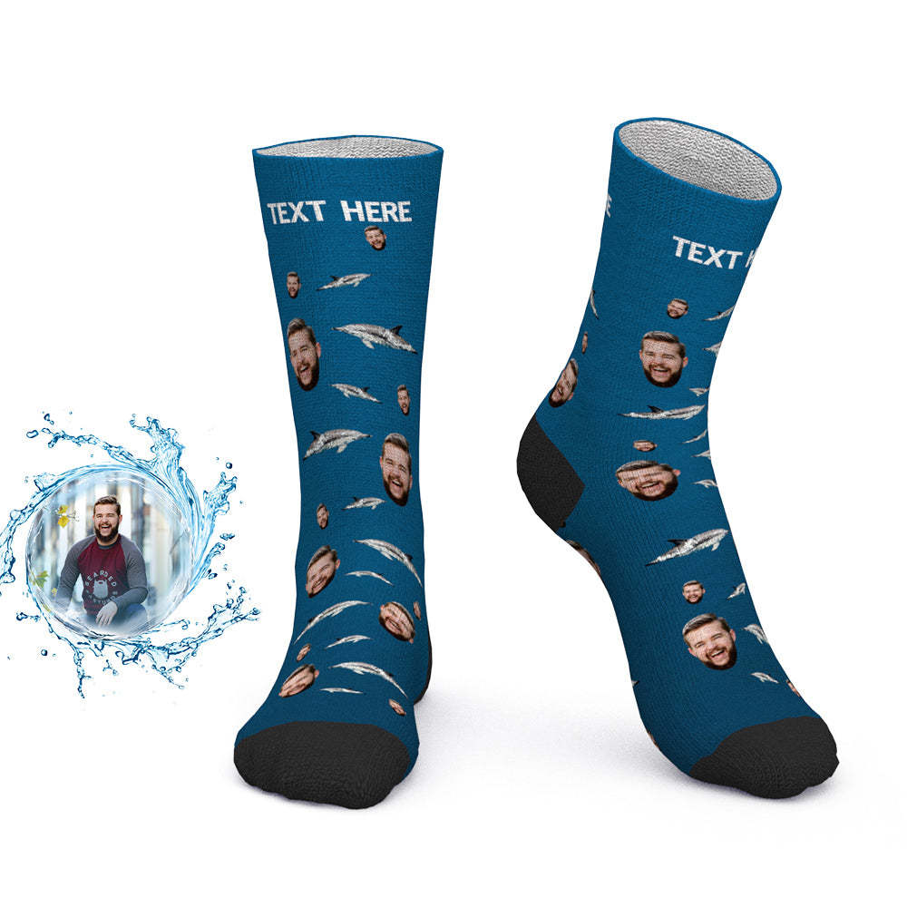 Benutzerdefinierte Gesicht Socken Delphin Foto - 