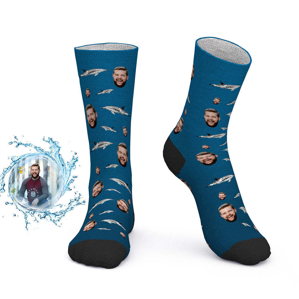 Benutzerdefinierte Gesicht Socken Delphin Foto - 